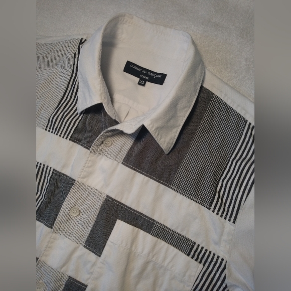 Comme Des Garcons Men's Made in Japan Patchwork Longsleeve Button Up Dress Shirt - Picture 4 of 16